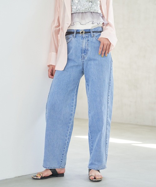 VIS（ビス）の「カーブデニムパンツ（デニムパンツ・レディース・ブルー系その他/サックスブルー・M/S）」の2枚目の写真