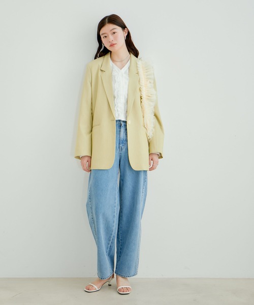 VIS（ビス）の「カーブデニムパンツ（デニムパンツ・レディース・ブルー系その他/サックスブルー・M/S）」の19枚目の写真