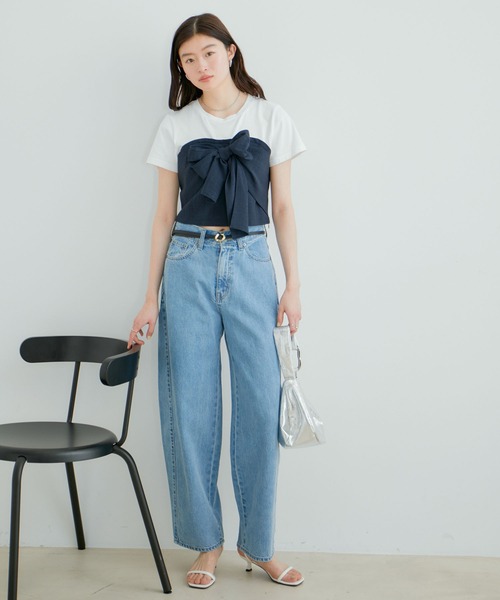 VIS（ビス）の「カーブデニムパンツ（デニムパンツ・レディース・ブルー系その他/サックスブルー・M/S）」の21枚目の写真