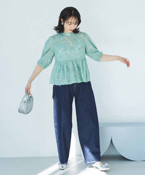 VIS（ビス）の「カーブデニムパンツ（デニムパンツ・レディース・ブルー系その他/サックスブルー・M/S）」の16枚目の写真