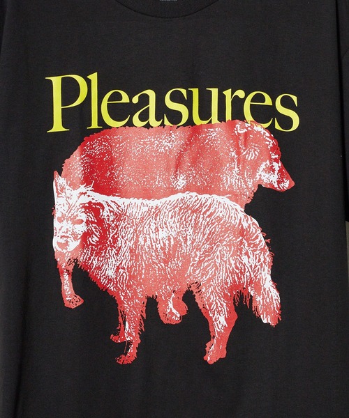 tシャツ PLEASURES/プレジャーズ WET DOGS TEE BLACK 半袖Tシャツ カットソー クルーネック レディース PLEASURES/プレジャーズ WET DOGS TEE BLACK 半袖Tシャツ
