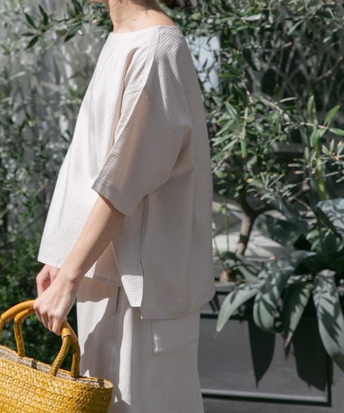 FORK&SPOON（フォークアンドスプーン）の「FORK&SPOON　シャドウラインプルオーバーブラウス（シャツ/ブラウス・レディース・ネイビー/アイボリー・1）」の20枚目の写真