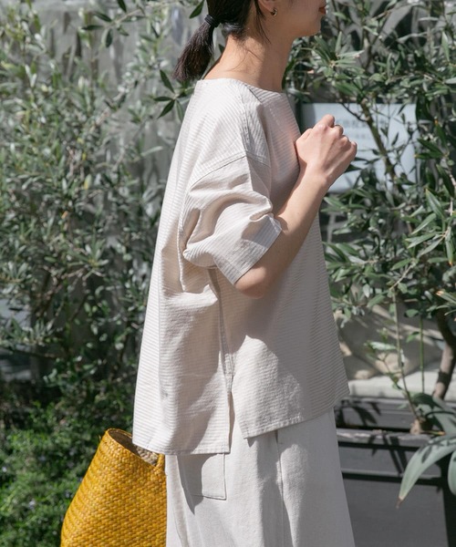 FORK&SPOON（フォークアンドスプーン）の「FORK&SPOON　シャドウラインプルオーバーブラウス（シャツ/ブラウス・レディース・ネイビー/アイボリー・1）」の14枚目の写真