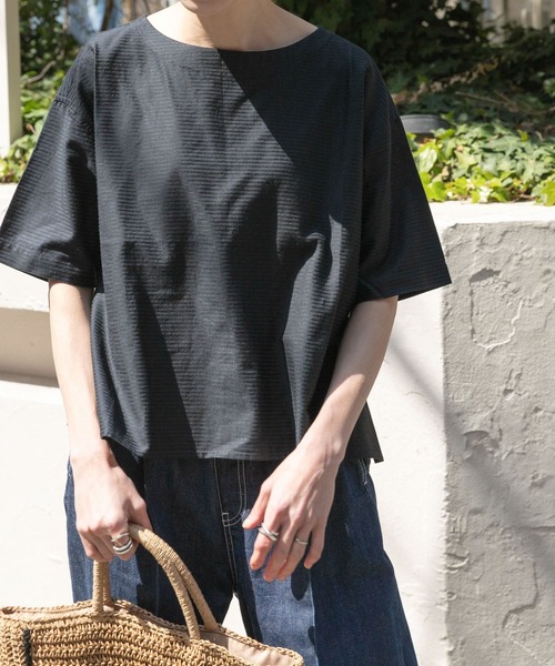 FORK&SPOON（フォークアンドスプーン）の「FORK&SPOON　シャドウラインプルオーバーブラウス（シャツ/ブラウス・レディース・ネイビー/アイボリー・1）」の17枚目の写真