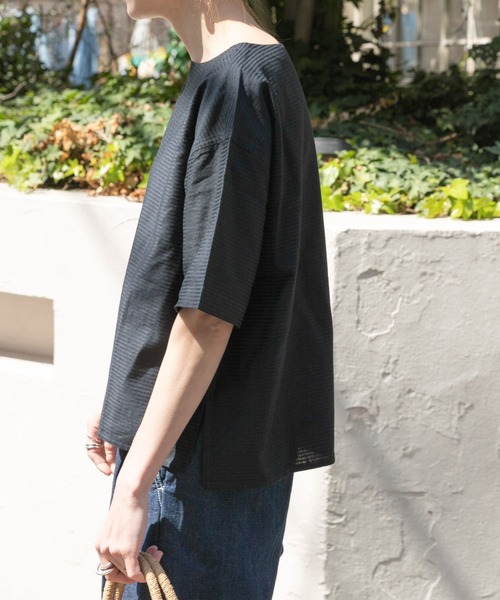 FORK&SPOON（フォークアンドスプーン）の「FORK&SPOON　シャドウラインプルオーバーブラウス（シャツ/ブラウス・レディース・ネイビー/アイボリー・1）」の7枚目の写真