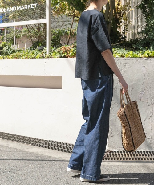 FORK&SPOON（フォークアンドスプーン）の「FORK&SPOON　シャドウラインプルオーバーブラウス（シャツ/ブラウス・レディース・ネイビー/アイボリー・1）」の10枚目の写真