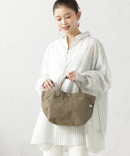 FOUND GOOD（ファウンドグッド）の「キャンバストートM（トートバッグ・レディース・ブラック/グレー系8/ブラウン系/グリーン系8/グレー系/アイボリー・FREE）」の6枚目の写真