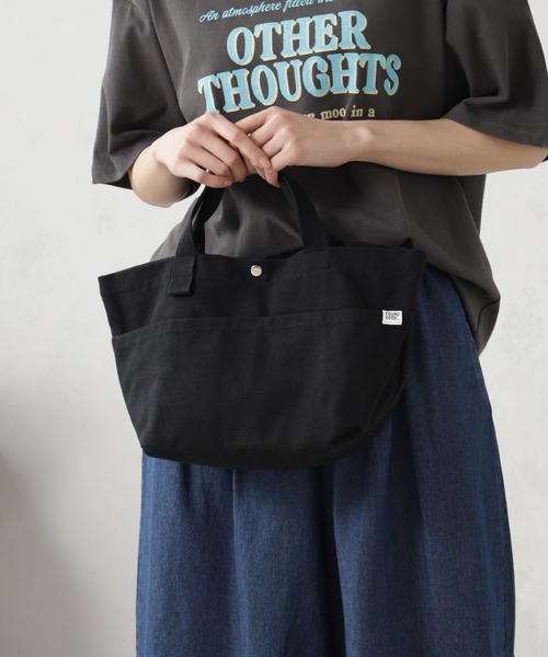 FOUND GOOD（ファウンドグッド）の「キャンバストートM（トートバッグ・レディース・ブラック/グレー系8/ブラウン系/グリーン系8/グレー系/アイボリー・FREE）」の2枚目の写真