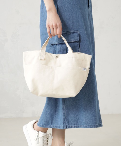 FOUND GOOD（ファウンドグッド）の「キャンバストートM（トートバッグ・レディース・ブラック/グレー系8/ブラウン系/グリーン系8/グレー系/アイボリー・FREE）」の8枚目の写真