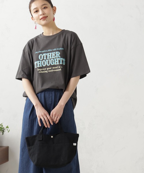 FOUND GOOD（ファウンドグッド）の「キャンバストートM（トートバッグ・レディース・ブラック/グレー系8/ブラウン系/グリーン系8/グレー系/アイボリー・FREE）」の10枚目の写真