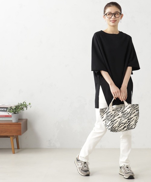 FOUND GOOD（ファウンドグッド）の「キャンバストートM（トートバッグ・レディース・ブラック/グレー系8/ブラウン系/グリーン系8/グレー系/アイボリー・FREE）」の11枚目の写真