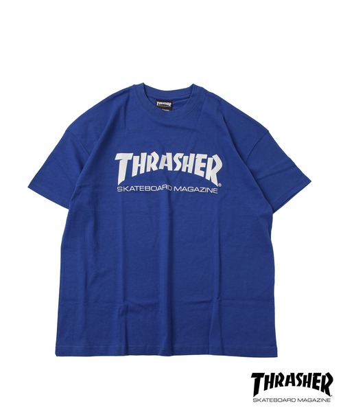 GLAZOS(グラソス)の「【THRASHER】フロントロゴビッグ半袖Tシャツ(Tシャツ/カットソー・キッズ・ブラック/ブルー/ホワイト・140cm/150cm/160cm/170cm)」の1枚目の写真
