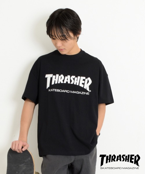 GLAZOS(グラソス)の「【THRASHER】フロントロゴビッグ半袖Tシャツ(Tシャツ/カットソー・キッズ・ブラック/ブルー/ホワイト・140cm/150cm/160cm/170cm)」の3枚目の写真