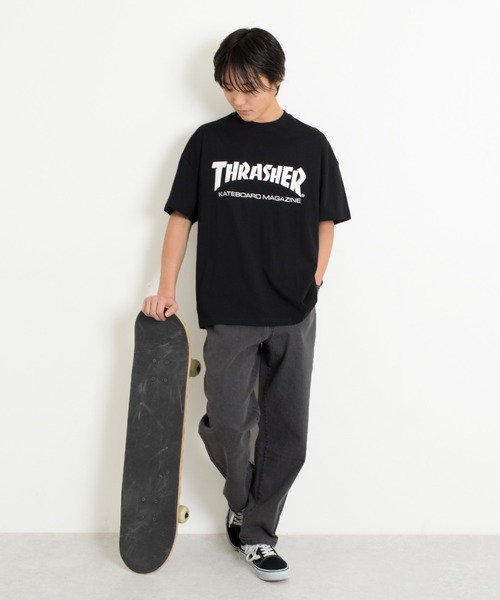 GLAZOS(グラソス)の「【THRASHER】フロントロゴビッグ半袖Tシャツ(Tシャツ/カットソー・キッズ・ブラック/ブルー/ホワイト・140cm/150cm/160cm/170cm)」の4枚目の写真