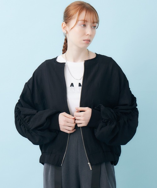 ショート丈メッシュブルゾン | grappino