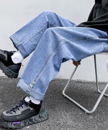 ARCADE | ワイド デニムパンツ ロールアップ ビンテージウォッシュ ジーパン -ARCADE Limited Line-(デニムパンツ)