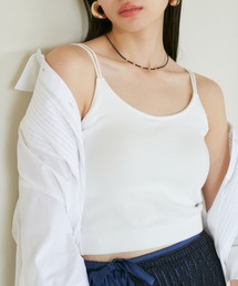 VIS | 【洗える】ダブルストラップ短丈カップ付きキャミソール(キャミソール)