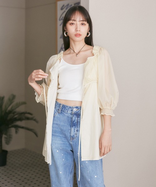 VIS(ビス)の「【洗える】ダブルストラップ短丈カップ付きキャミソール(キャミソール・レディース・ホワイト/ブラック/オフホワイト・FREE)」の5枚目の写真