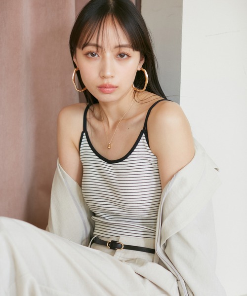 VIS(ビス)の「【洗える】ダブルストラップ短丈カップ付きキャミソール(キャミソール・レディース・ホワイト/ブラック/オフホワイト・FREE)」の16枚目の写真