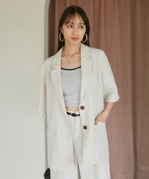 VIS(ビス)の「【洗える】ダブルストラップ短丈カップ付きキャミソール(キャミソール・レディース・ホワイト/ブラック/オフホワイト・FREE)」の15枚目の写真