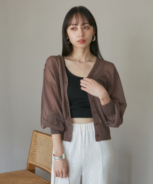 VIS(ビス)の「【洗える】ダブルストラップ短丈カップ付きキャミソール(キャミソール・レディース・ホワイト/ブラック/オフホワイト・FREE)」の13枚目の写真