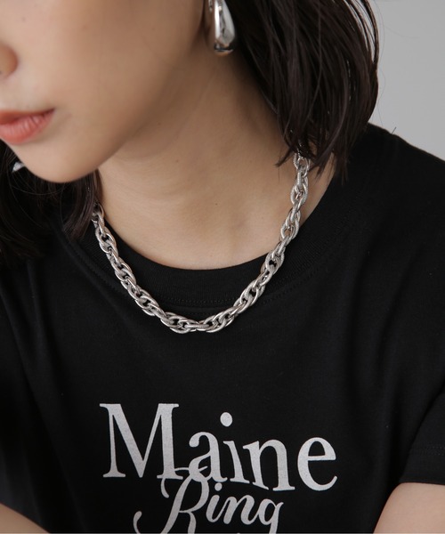 FREE'S MART(フリーズマート)の「ヘヴィーチェーンチョーカー(ネックレス・レディース・シルバー/ゴールド・フリ-)」の4枚目の写真