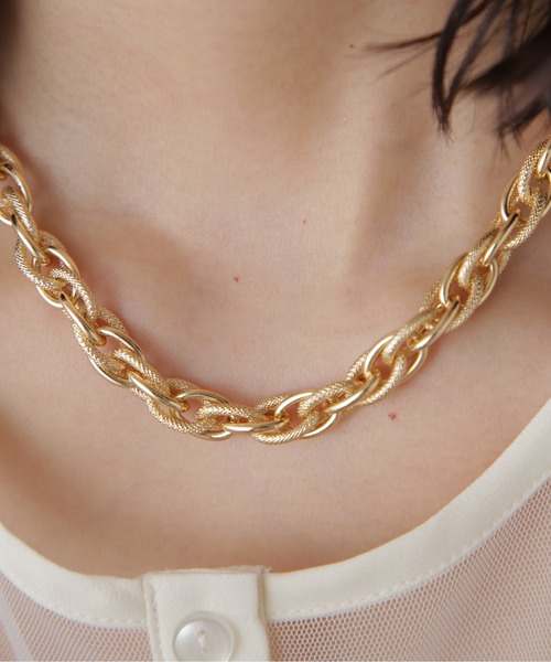 FREE'S MART(フリーズマート)の「ヘヴィーチェーンチョーカー(ネックレス・レディース・シルバー/ゴールド・フリ-)」の5枚目の写真