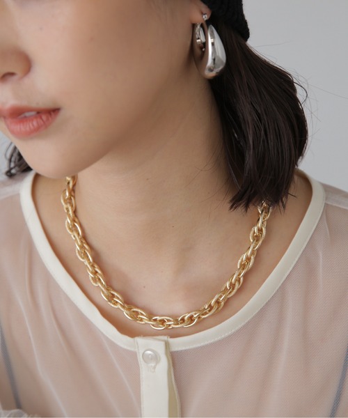 FREE'S MART(フリーズマート)の「ヘヴィーチェーンチョーカー(ネックレス・レディース・シルバー/ゴールド・フリ-)」の6枚目の写真