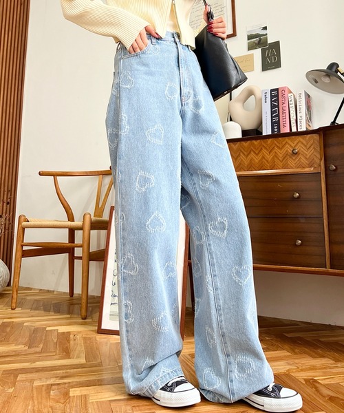 DimMoire デコデニムパンツ Futier Land（フューティアランド） デニム ジーンズ ハート柄