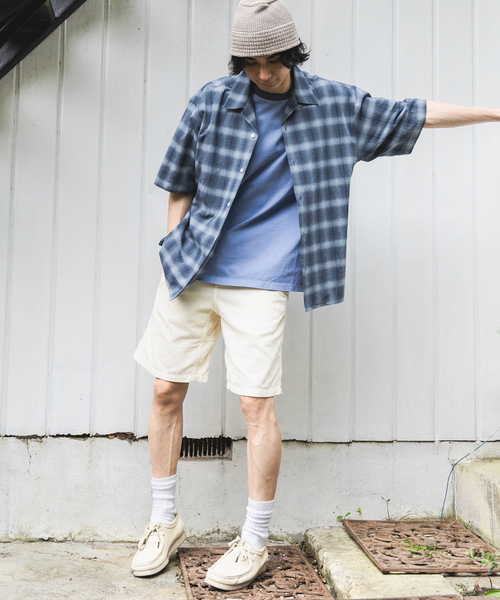 417 EDIFICE（フォーワンセブンエディフィス）の「LE JAPON Akita ワンピースカラーシャツ（シャツ/ブラウス・メンズ・ブルー系その他/レッド/ブラック/ブルー・MEDIUM/LARGE）」の9枚目の写真