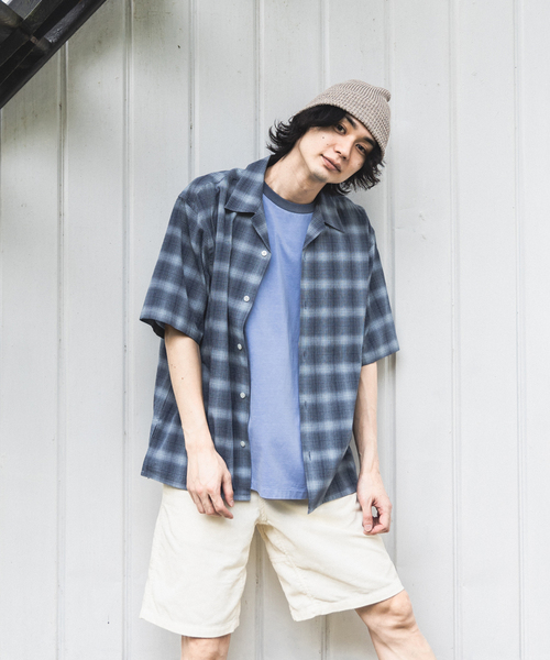 417 EDIFICE（フォーワンセブンエディフィス）の「LE JAPON Akita ワンピースカラーシャツ（シャツ/ブラウス・メンズ・ブルー系その他/レッド/ブラック/ブルー・MEDIUM/LARGE）」の10枚目の写真