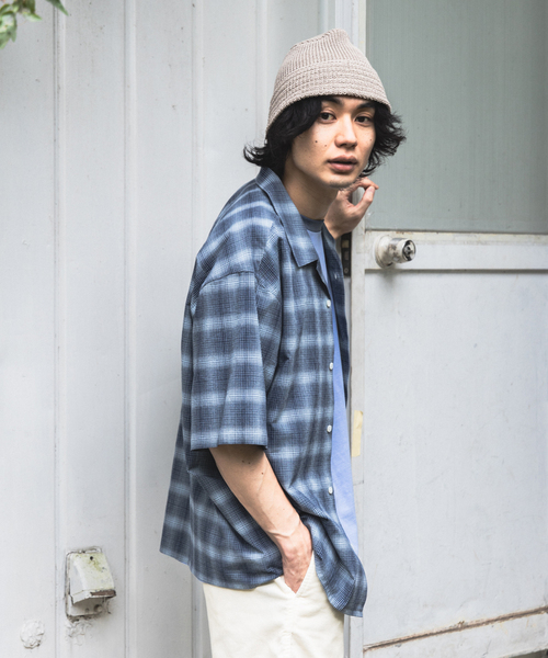 417 EDIFICE（フォーワンセブンエディフィス）の「LE JAPON Akita ワンピースカラーシャツ（シャツ/ブラウス・メンズ・ブルー系その他/レッド/ブラック/ブルー・MEDIUM/LARGE）」の11枚目の写真