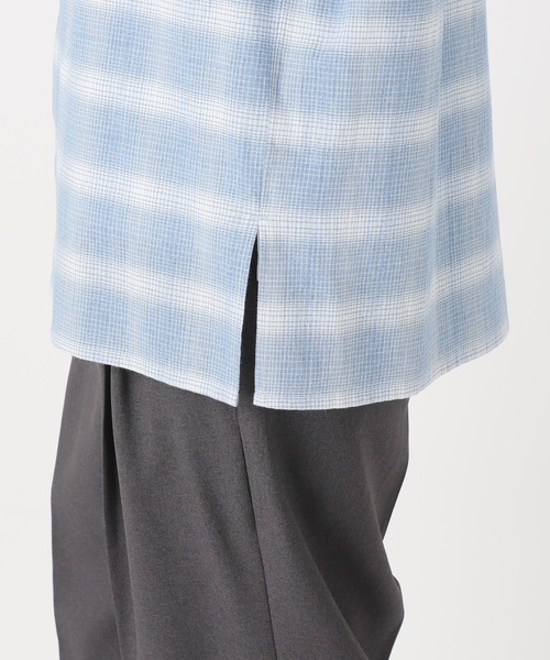 417 EDIFICE（フォーワンセブンエディフィス）の「LE JAPON Akita ワンピースカラーシャツ（シャツ/ブラウス・メンズ・ブルー系その他/レッド/ブラック/ブルー・MEDIUM/LARGE）」の21枚目の写真