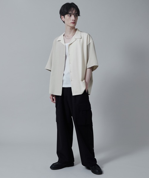 LUCY（ルーシー）の「LUCY/カラーブロックオープンカラーシャツ（シャツ/ブラウス・メンズ・ダークグレー/ベージュ・LARGE/MEDIUM）」の15枚目の写真