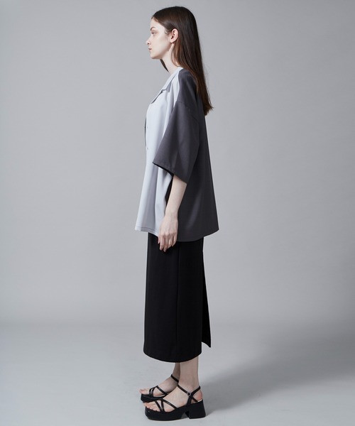 LUCY（ルーシー）の「LUCY/カラーブロックオープンカラーシャツ（シャツ/ブラウス・メンズ・ダークグレー/ベージュ・LARGE/MEDIUM）」の11枚目の写真