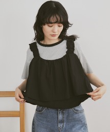 MERLOT（メルロー）の「ティアードクロップドビスチェ（タンクトップ）」