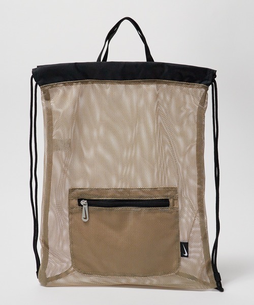 NIKE（ナイキ）の「NIKE/ナイキ MESH DRAWSTRING POOL BAG メッシュバッグ（ショルダーバッグ・メンズ・カーキ/ブラック・FREE）」の16枚目の写真