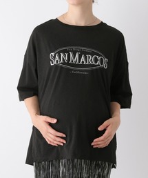 LEPSIM | 【産前・産後対応】マタニティ/シアーロゴプリントTシャツ 127582(マタニティウェア/グッズ)