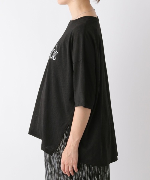 LEPSIM(レプシィム)の「【産前・産後対応】マタニティ/シアーロゴプリントTシャツ 127582(マタニティウェア/グッズ・レディース・ブルー/オフホワイト/ブラック・FREE)」の19枚目の写真