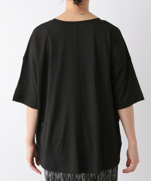 LEPSIM(レプシィム)の「【産前・産後対応】マタニティ/シアーロゴプリントTシャツ 127582(マタニティウェア/グッズ・レディース・ブルー/オフホワイト/ブラック・FREE)」の18枚目の写真