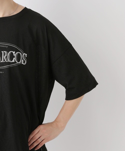 LEPSIM(レプシィム)の「【産前・産後対応】マタニティ/シアーロゴプリントTシャツ 127582(マタニティウェア/グッズ・レディース・ブルー/オフホワイト/ブラック・FREE)」の16枚目の写真