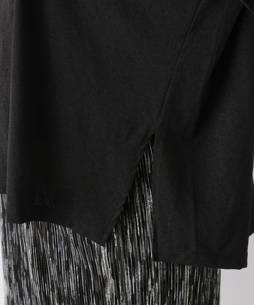 LEPSIM(レプシィム)の「【産前・産後対応】マタニティ/シアーロゴプリントTシャツ 127582(マタニティウェア/グッズ・レディース・ブルー/オフホワイト/ブラック・FREE)」の15枚目の写真