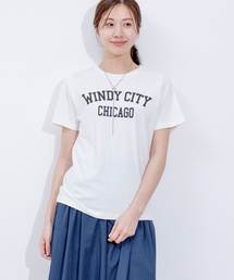 天竺ロゴプリントTシャツ