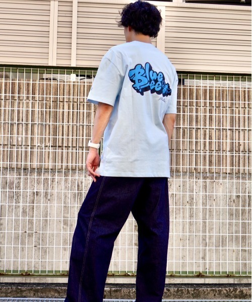 Blue Bee(ブルービー)の「【BlueBee/ブルービー】クルーネック ロゴTシャツ(Tシャツ/カットソー・メンズ・ブラック/サックスブルー/ホワイト・MEDIUM/SMALL/X-LARGE/LARGE)」の11枚目の写真