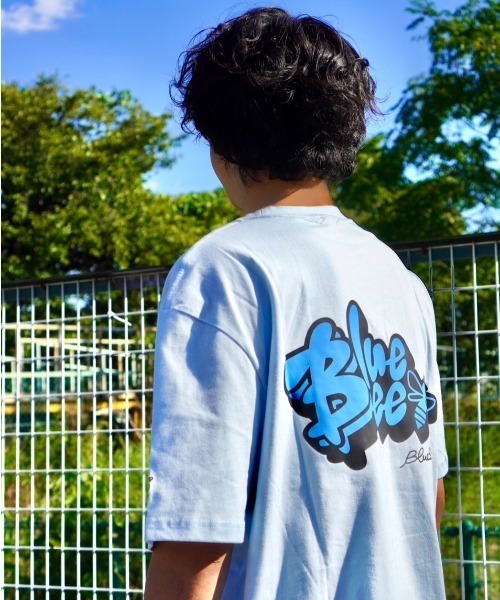 Blue Bee(ブルービー)の「【BlueBee/ブルービー】クルーネック ロゴTシャツ(Tシャツ/カットソー・メンズ・ブラック/サックスブルー/ホワイト・MEDIUM/SMALL/X-LARGE/LARGE)」の9枚目の写真