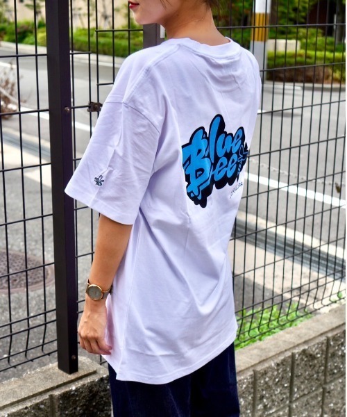 Blue Bee(ブルービー)の「【BlueBee/ブルービー】クルーネック ロゴTシャツ(Tシャツ/カットソー・メンズ・ブラック/サックスブルー/ホワイト・MEDIUM/SMALL/X-LARGE/LARGE)」の7枚目の写真