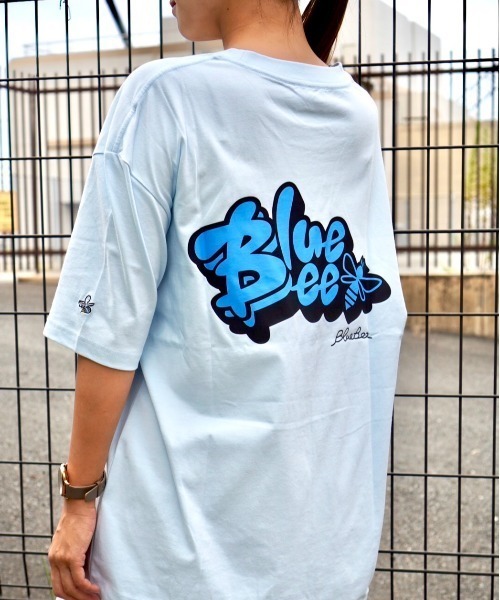 Blue Bee(ブルービー)の「【BlueBee/ブルービー】クルーネック ロゴTシャツ(Tシャツ/カットソー・メンズ・ブラック/サックスブルー/ホワイト・MEDIUM/SMALL/X-LARGE/LARGE)」の6枚目の写真