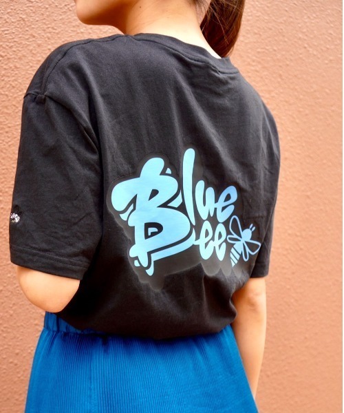 Blue Bee(ブルービー)の「【BlueBee/ブルービー】クルーネック ロゴTシャツ(Tシャツ/カットソー・メンズ・ブラック/サックスブルー/ホワイト・MEDIUM/SMALL/X-LARGE/LARGE)」の4枚目の写真