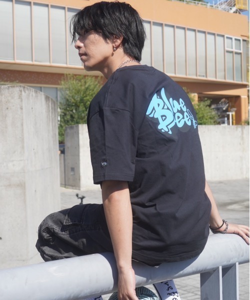 Blue Bee(ブルービー)の「【BlueBee/ブルービー】クルーネック ロゴTシャツ(Tシャツ/カットソー・メンズ・ブラック/サックスブルー/ホワイト・MEDIUM/SMALL/X-LARGE/LARGE)」の19枚目の写真