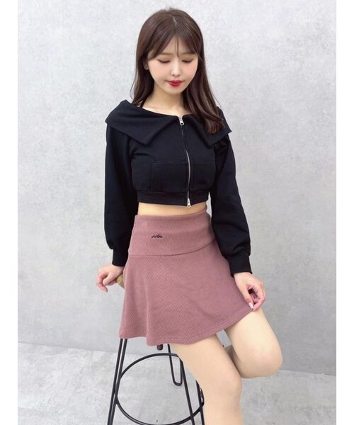 EATME（イートミー）の「オフショルパーカーデザインTOP（セットアップ可能）（パーカー・レディース・ネイビー/ブラック/アイボリー・FREE）」の13枚目の写真